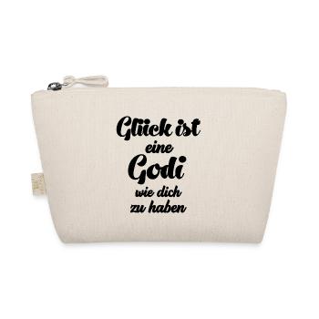 Glück ist es eine Godi wie dich zu haben Taufpatin - Bio-Täschchen - Natur - Vorne