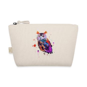 Owl Watercolor - Bio-Täschchen - Natur - Vorne