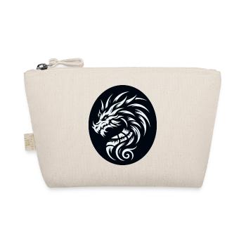 Tribal Dragon Black and White - Organic Pouch - nature - Front