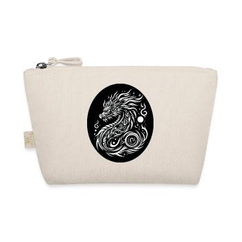 Tribal Dragon Black and White - Organic Pouch - nature - Front
