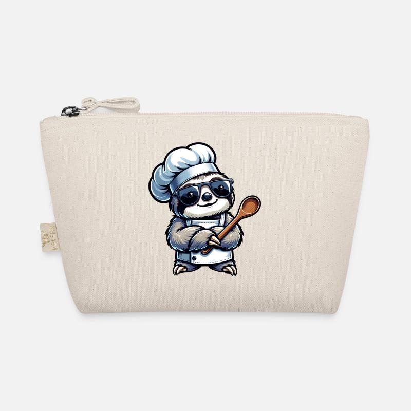 Cute Sloth Chef Comic Design Organic Pouch