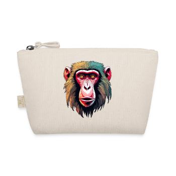 Affe / Tier / Zoo / Babian / Wild / Comic - Bio-Täschchen - Natur - Vorne