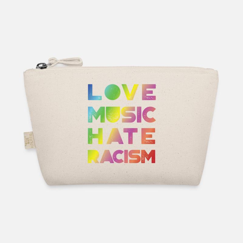 Love Music Hate Rasicm - Rainbow - Bio-Täschchen - Natur