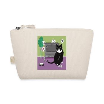 Cat Queen of Hearts. - Organic Pouch - nature - Front