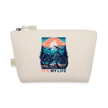 Mountain Bike Sunset Adventure Design - Organic Pouch - nature - Front