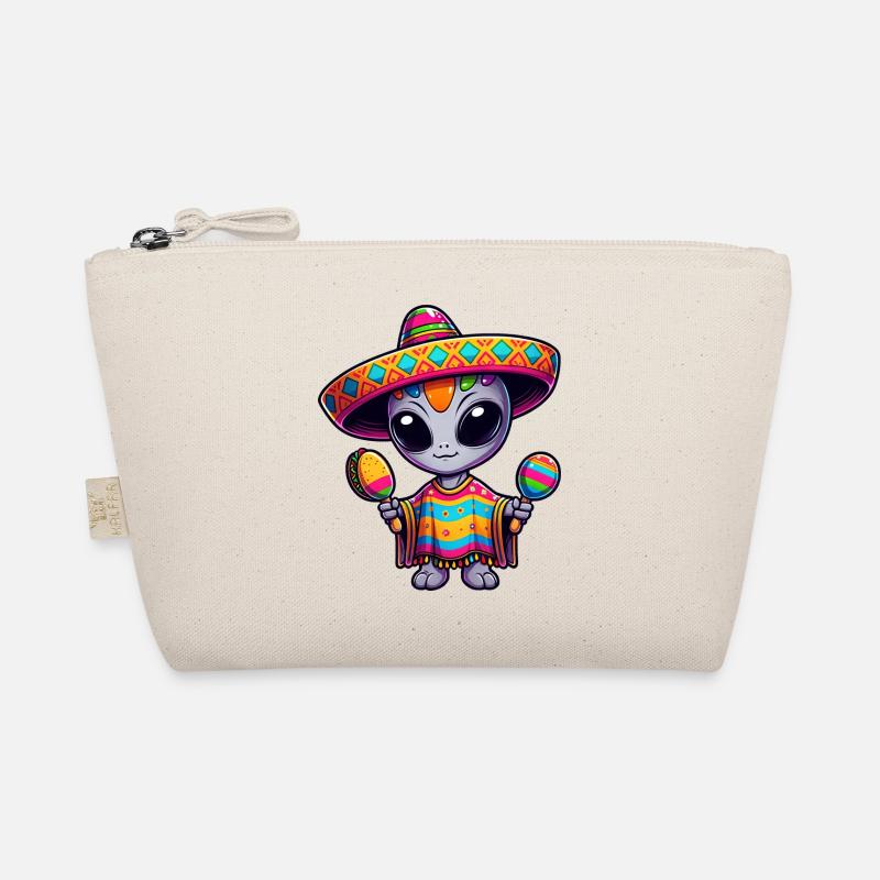 Cinco de Mayo Alien Mignon Dessin Animé Yeux Verts Design Trousse biologique