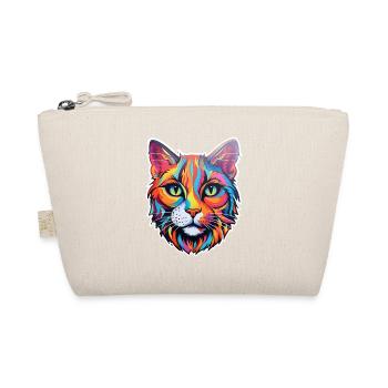 Katze psychedelisch - Bio-Täschchen - Natur - Vorne