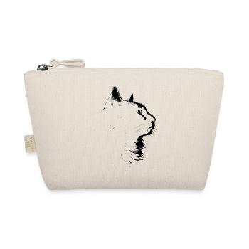 Cat, Cat Motif - Organic Pouch - nature - Front