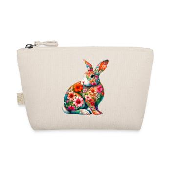 Hase mit Blumen geschmückt - Bio-Täschchen - Natur - Vorne