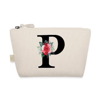 Lettre p floral rouge - Trousse biologique - nature - Devant