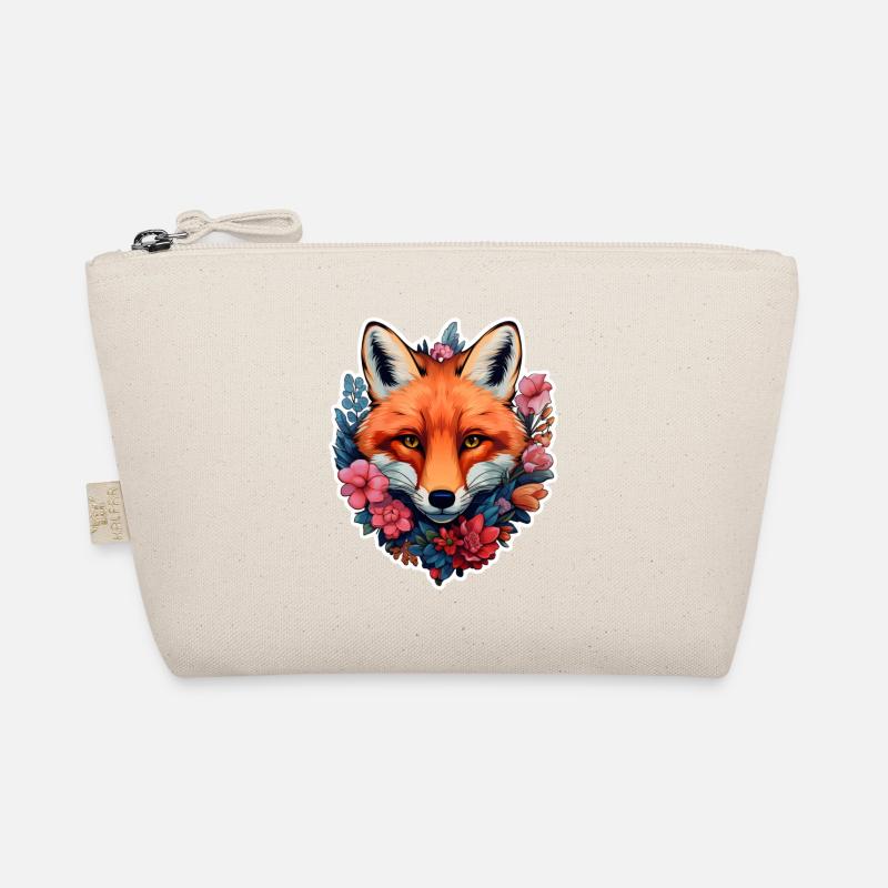 Tête de renard entourée de fleurs Trousse biologique
