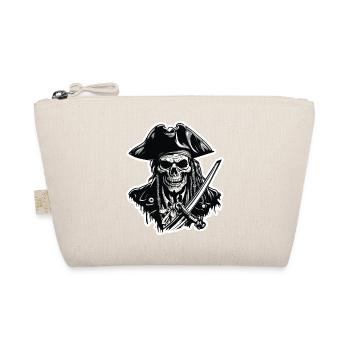 Pirat / Ahoi / Anker / Kapitän / Totenkopf / Rum - Bio-Täschchen - Natur - Vorne