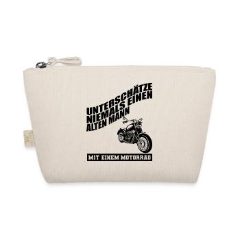Lustiges Motorrad Design, lustiger Motorrad Spruch - Bio-Täschchen - Natur - Vorne