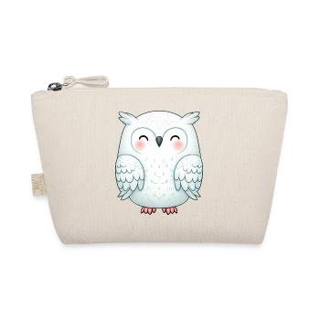Harfang des neiges mignon Kawaii hibou Motif mignon - Trousse biologique - nature - Devant