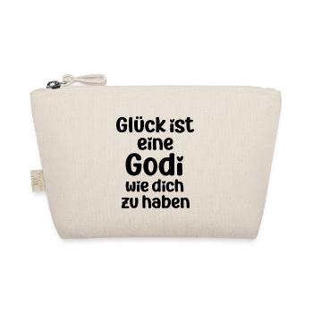 Glück ist es eine Godi wie dich zu haben Patentant - Bio-Täschchen - Natur - Vorne