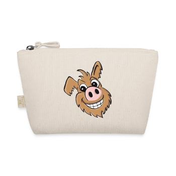 Schweinehund - freundlich - Bio-Täschchen - Natur - Vorne