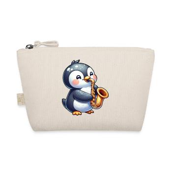 Pinguin Saxofonist Jazz Konzert - Bio-Täschchen - Natur - Vorne