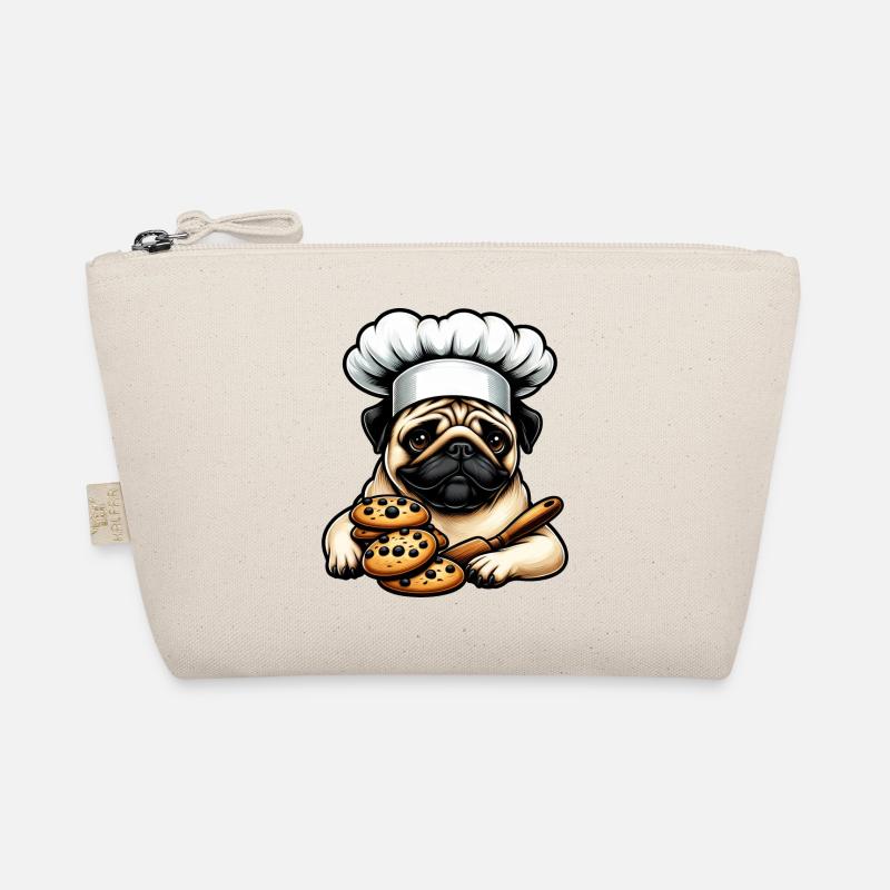 Mops Koch mit Cookie Bio-Täschchen