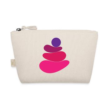 Pink stone/rock logo - Organic Pouch - nature - Front