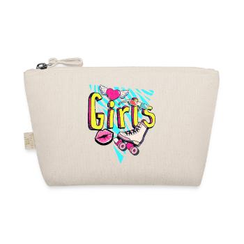 Girls Retro Roller Pop Art - Organic Pouch - nature - Front