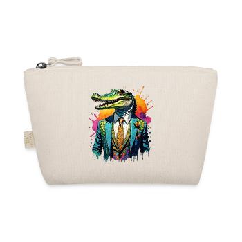 Crocodile in a suit - Organic Pouch - nature - Front