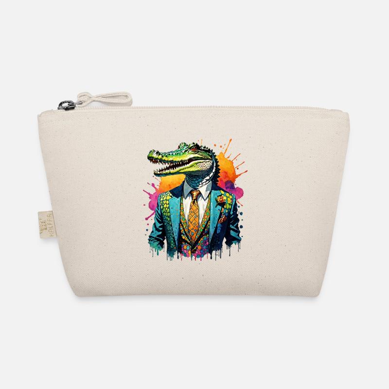 Krokodil im Anzug Bio-Täschchen