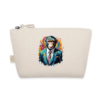 Monkey in a suit - Organic Pouch - nature - Front