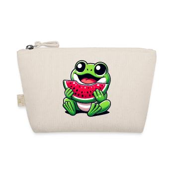 Frog Watermelon Fruity Funny - Organic Pouch - nature - Front