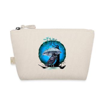 Tree Cherry Blossom Raven Raven Crow Umbrella - Organic Pouch - nature - Front