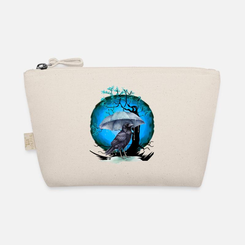 Tree Cherry Blossom Raven Raven Crow Umbrella Organic Pouch