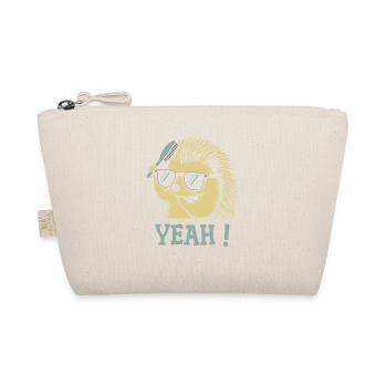 Cool Hedgehog Sunglasses Brush - Organic Pouch - nature - Front