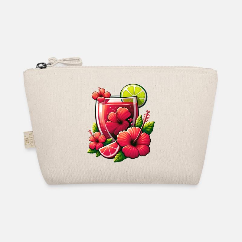 Rotes Hibiskus-Teeglas Bio-Täschchen