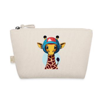 Space Giraffe with Helmet - Organic Pouch - nature - Front