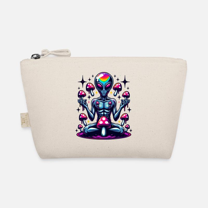 Alien with mushrooms Organic Pouch