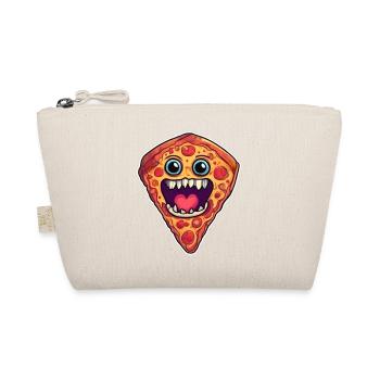 Cute pizza monster in comic style - Organic Pouch - nature - Front