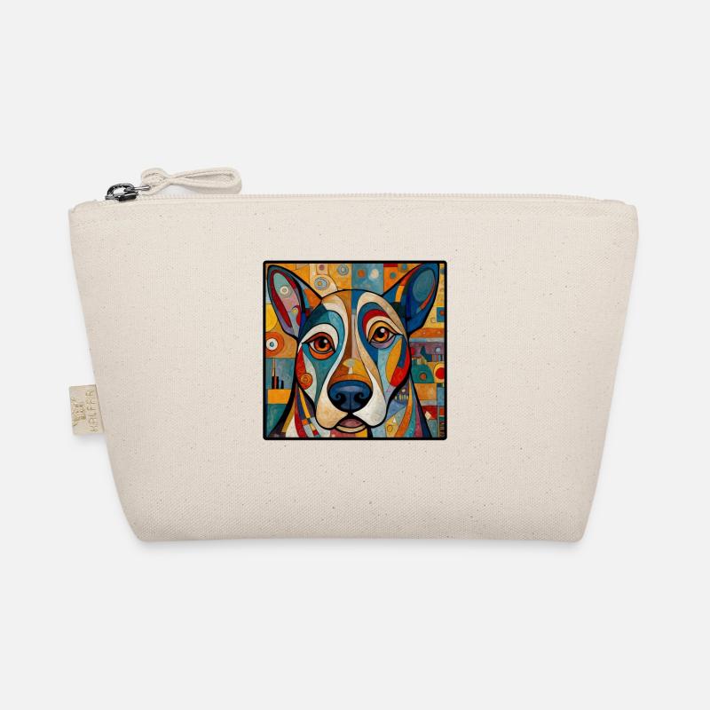 Abstract Whimsical Dog Design Organic Pouch