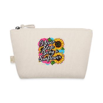 Never Stop Being A Sunflower Design - Organic Pouch - nature - Front