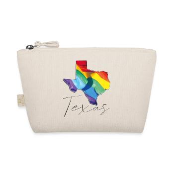 LGBTQ Flagge in der Texas State Landkarte TX - Bio-Täschchen - Natur - Vorne