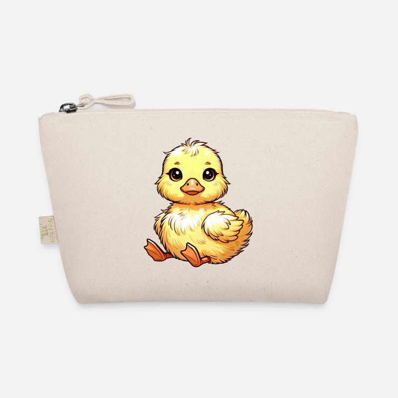 enchanting yellow chick motif Organic Pouch