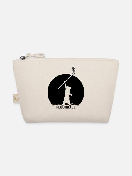 floorball unihoc floorballkatze floorballfan - Bio-Täschchen - Natur