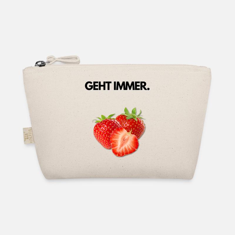 Erdbeeren. Geht immer. - Bio-Täschchen - Natur