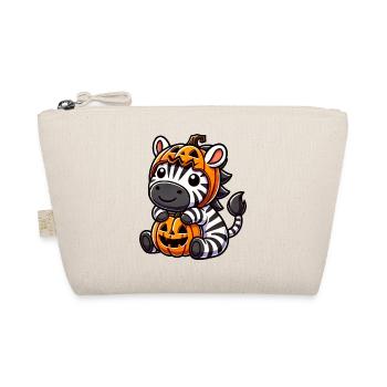 Halloween Zebra Pumpkin Hat Beanie Costume Cartoon - Organic Pouch - nature - Front