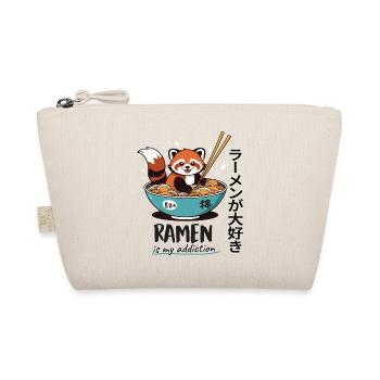 Cute Red Panda in Ramen Bowl - Organic Pouch - nature - Front