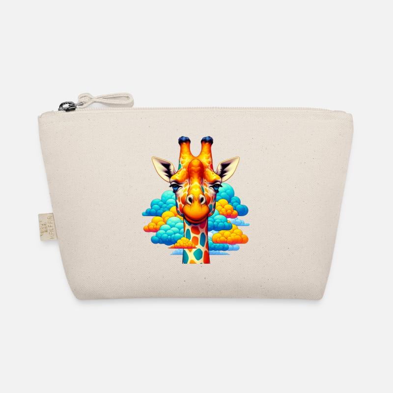 Giraffe with head in cloud clouds Organic Pouch