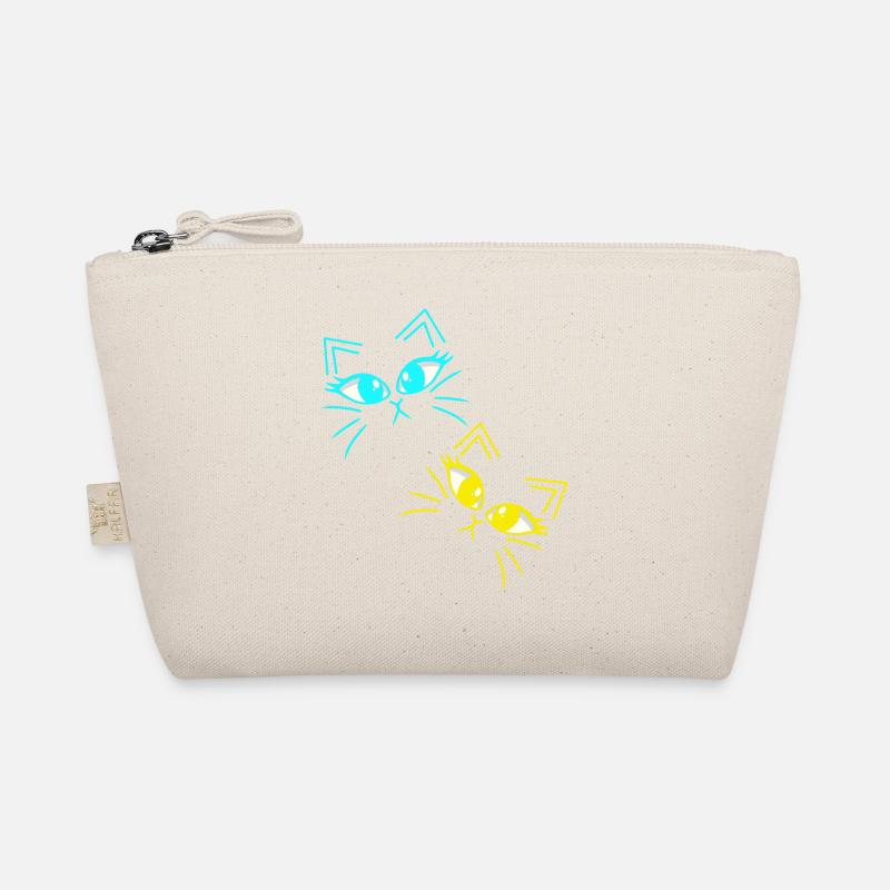 Cat Cats Kitten Cat Face 80s 90s Organic Pouch