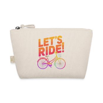 Vibrant Riding Bicycle Design - Organic Pouch - nature - Front