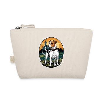 Beagle vor Schloss im Sonnenuntergang - Bio-Täschchen - Natur - Vorne