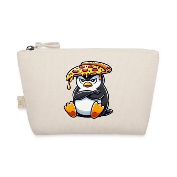 Süßer Pinguin Koch Cartoon Pizza Tollpatsch - Bio-Täschchen - Natur - Vorne