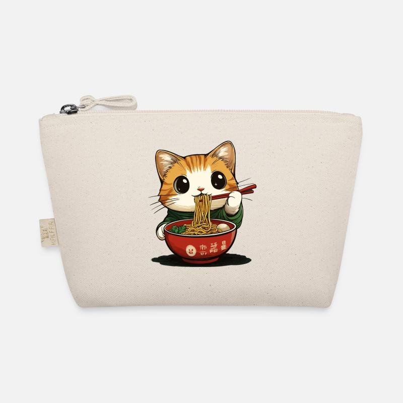 Drôle de chat avec des ramen Trousse biologique