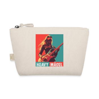 Heavy Girl, Woman with Electric Guitar - Organic Pouch - nature - Front